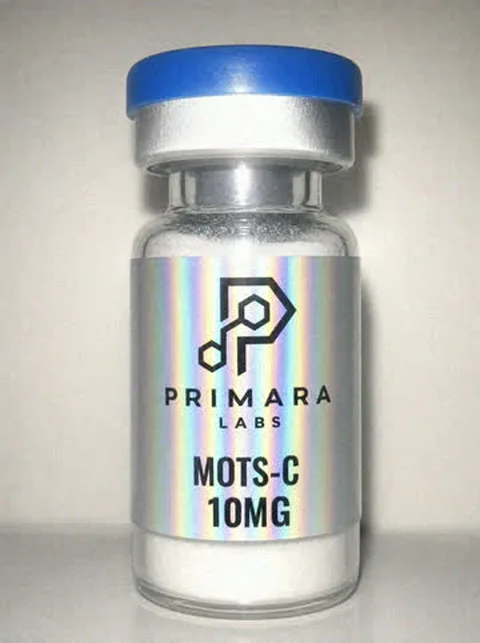 MOTS-c 10mg vial from Primara Labs, photographed from stock