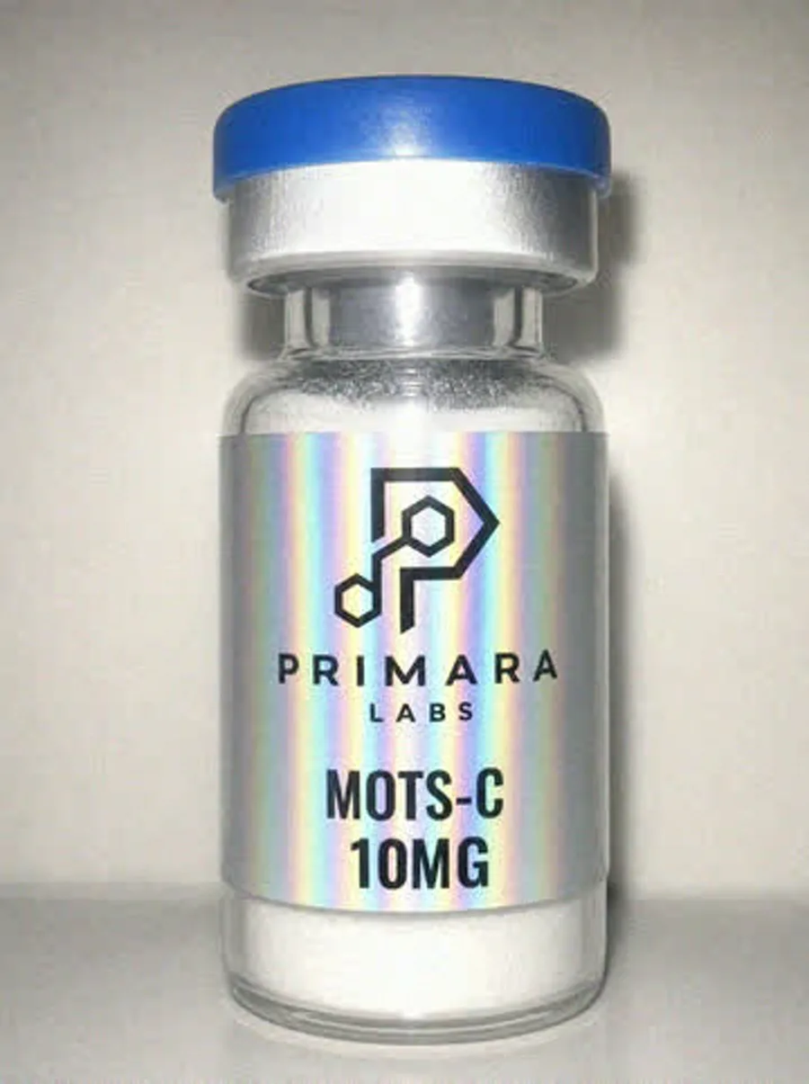 MOTS-c 10mg vial from Primara Labs, photographed from stock
