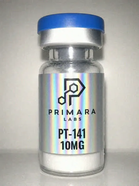 PT-141 10mg vial from Primara Labs, photographed from stock