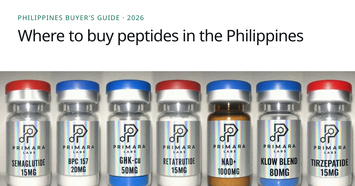 Peptides in the Philippines: FAQ (2026)